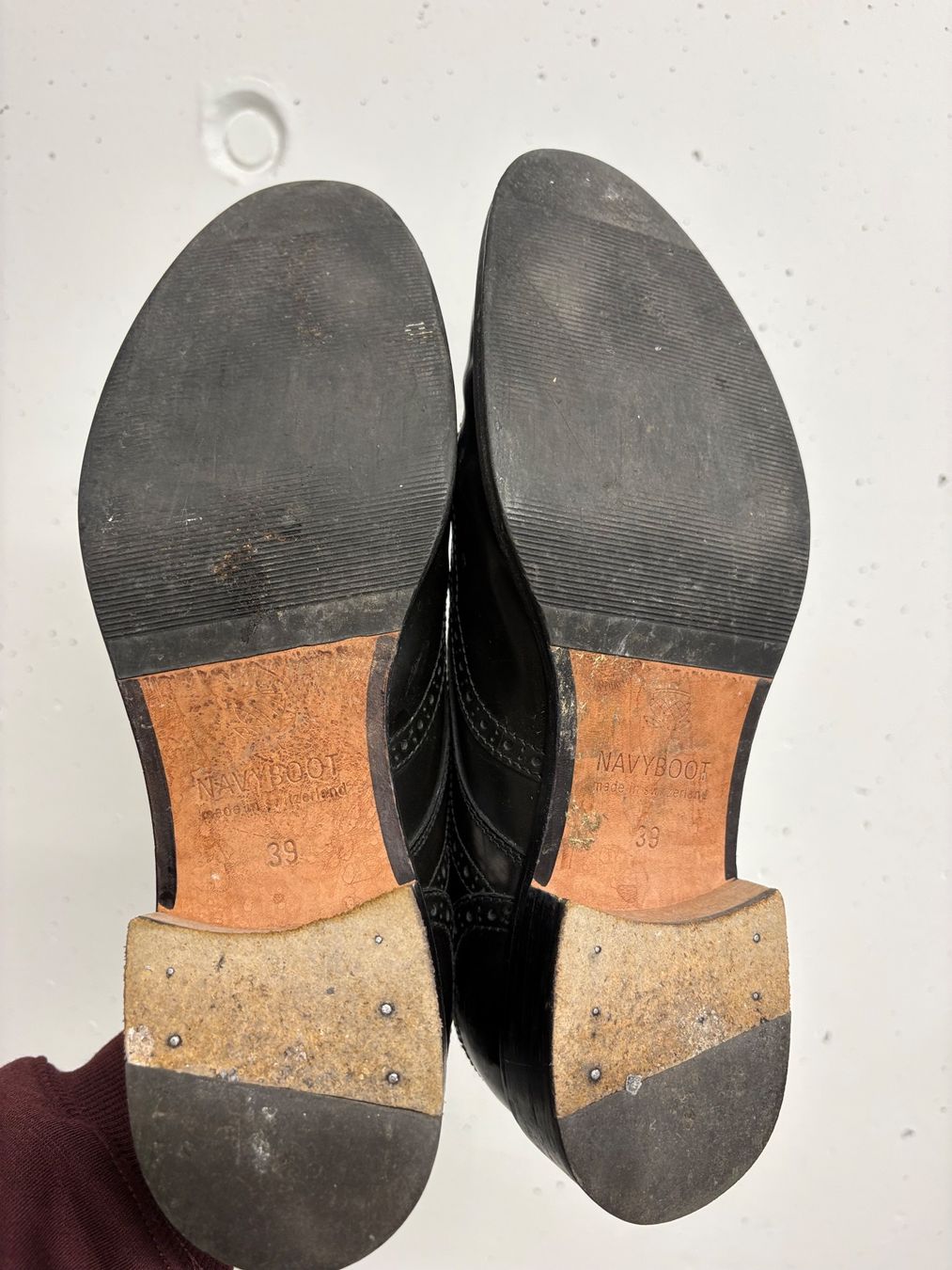 Navyboot Scarpe da donna: Navyboot Schnürschuhe Gr. 39 Leder schwarz grau Budapester – Usato da Regensdorf venduto da secondchancefashion 6