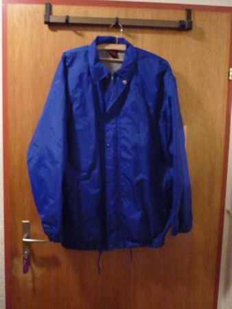 Regenjacke blau ohne Kapuze