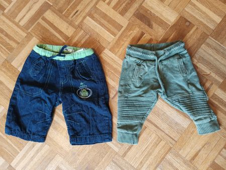 Baby 2x Hosen Gr 62 Set grün/blau