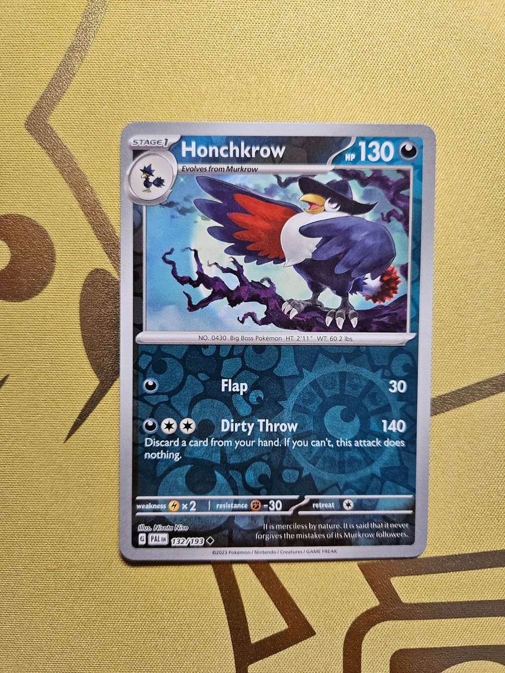 Pokémon Carte collezionabili: Paldea Evolved - Honchkrow – Usato da Bellinzona venduto da Pokemarco