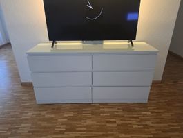 IKEA Malm Kommode weiss 6 Schubladen 140x68cm gebraucht