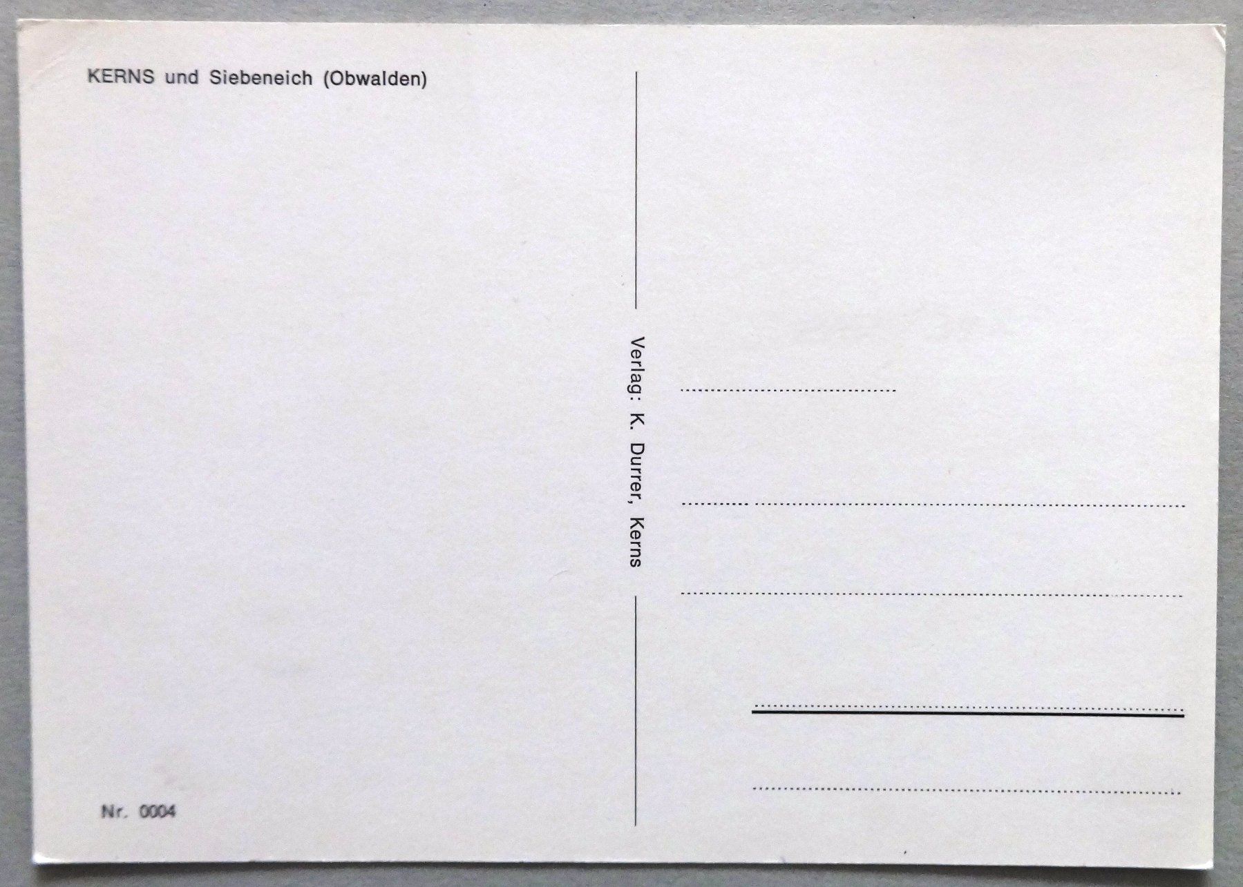 Cartoline postali: Kerns und Sibeneich (Obwalden) – Usato da Fétigny venduto da Billy2miny 1