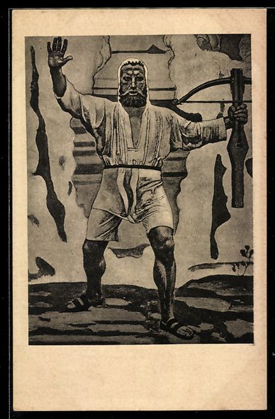 Cartoline postali: Ferdinand Hodler: Wilhelm Tell mit erhob – Usato da Berlin venduto da bartko-reher