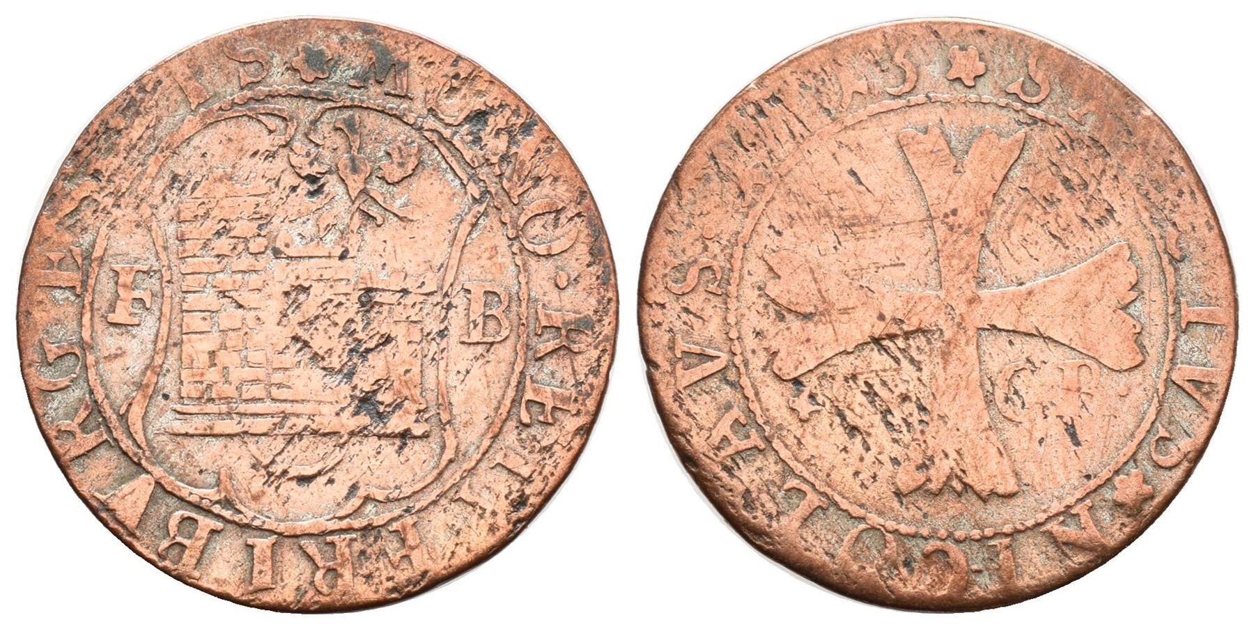 Tutti le monete: Freiburg Halbbatzen 1713 /610/ – Usato da Trimbach venduto da Solothurn1