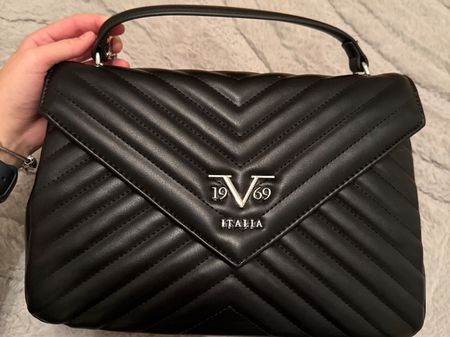 Handtasche 19.69 Italia schwarz gesteppt guter Zustand