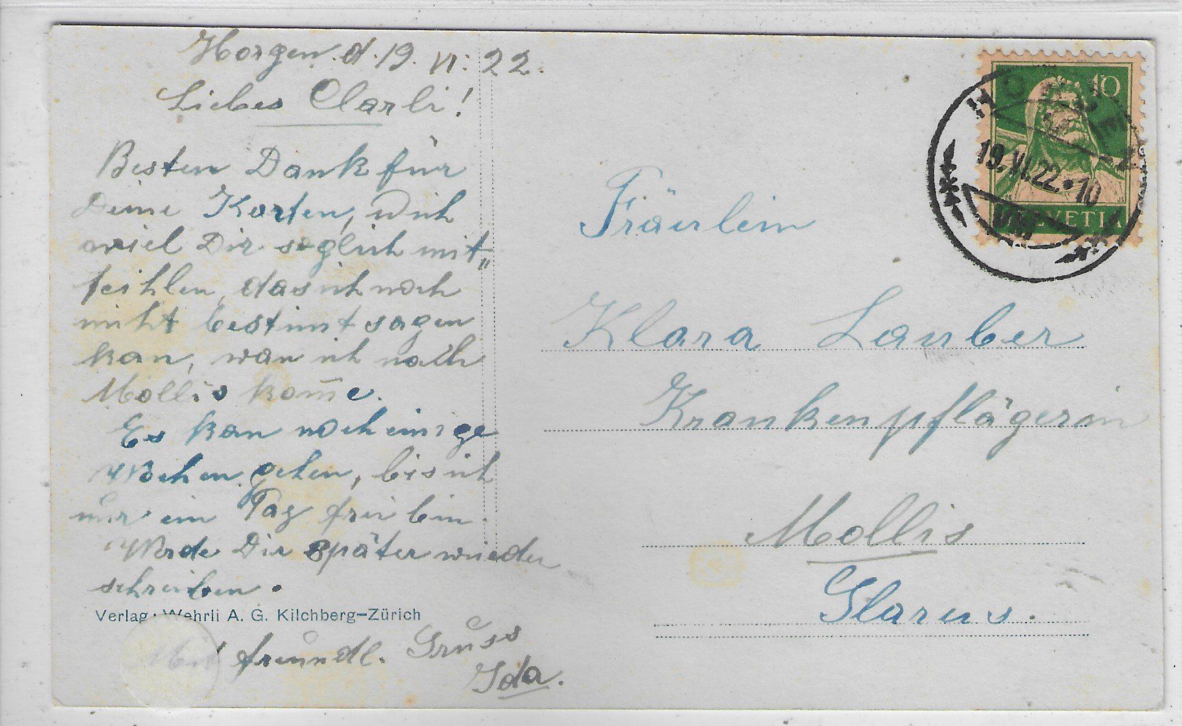 Cartoline postali: Zürichsee - Horgen – Usato da Ettingen venduto da Kartenplanet 1