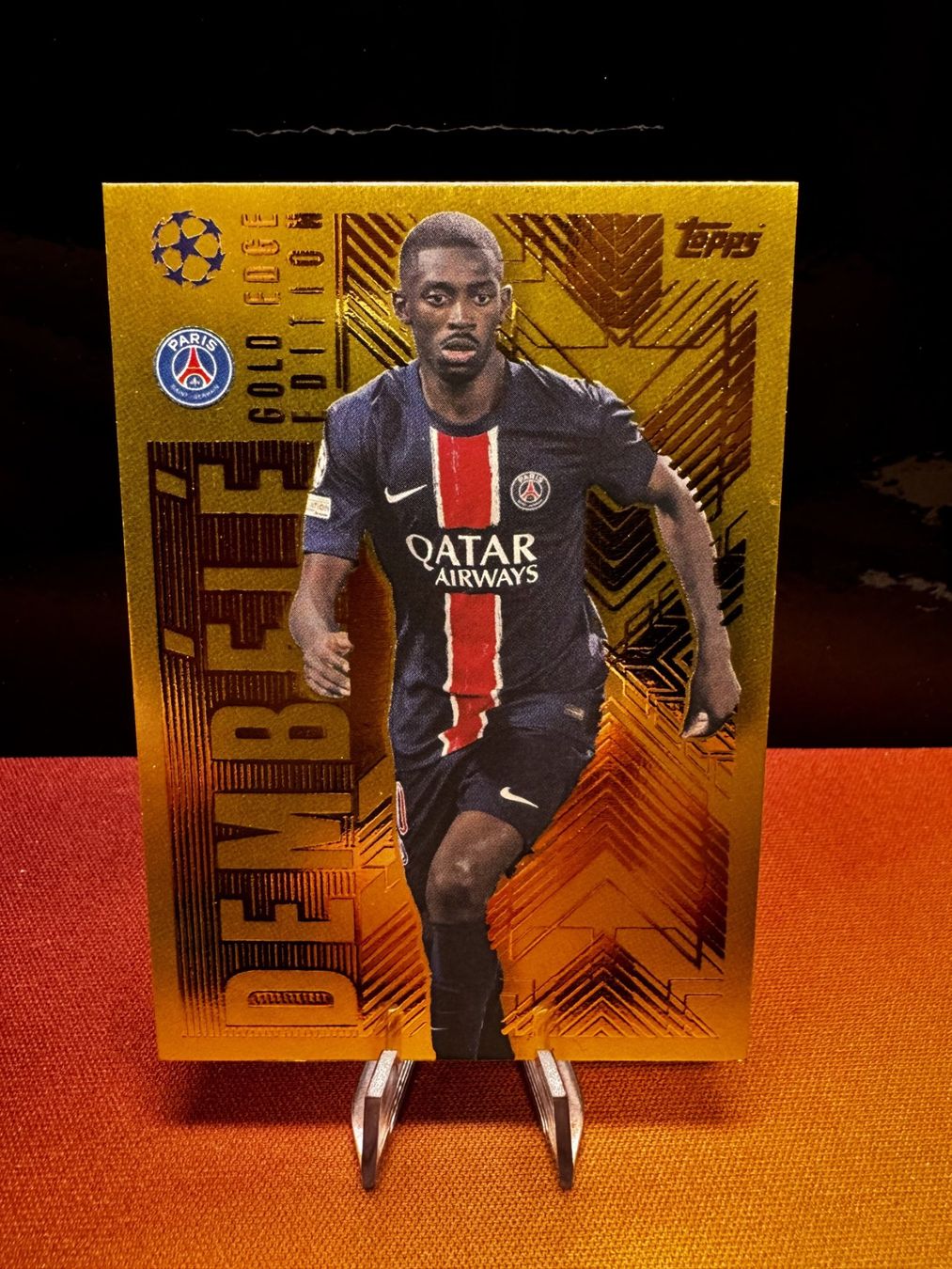 Carte Ousmane Dembélé PSG – Topps Match Attax Extra 2024/25 – Gold Edge Edition #GOL8