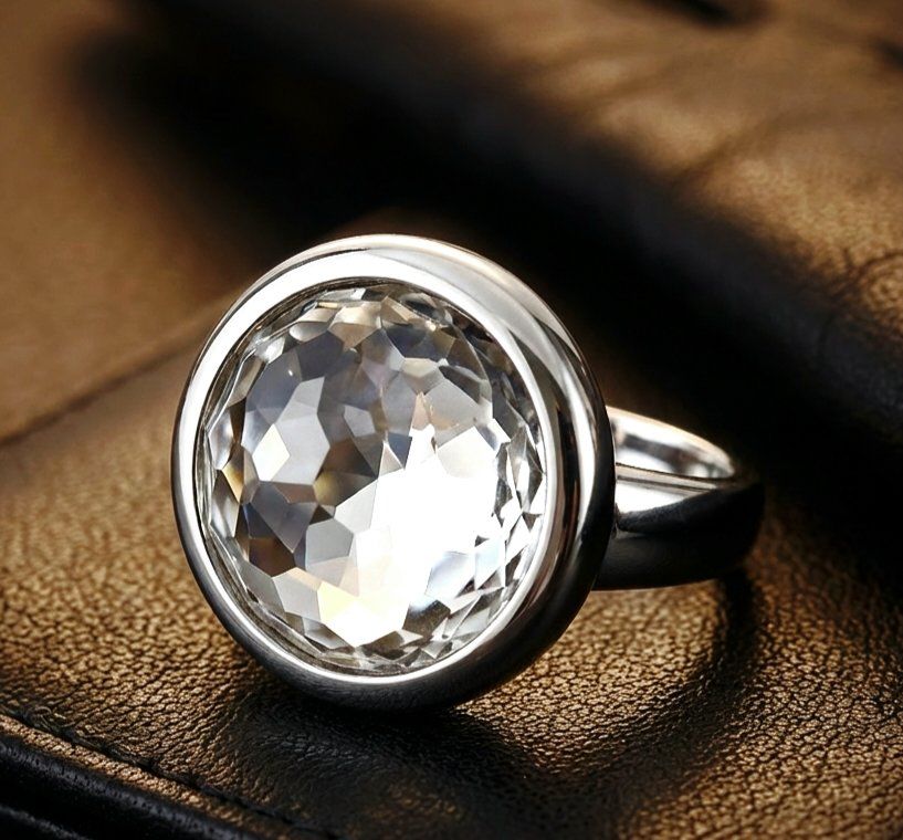Anelli: Silber Ring 925 mit facettiertem Bergkristall  - NEU – Nuovo e nell'imballaggio originale da Uetikon am See venduto da Coralreef 6