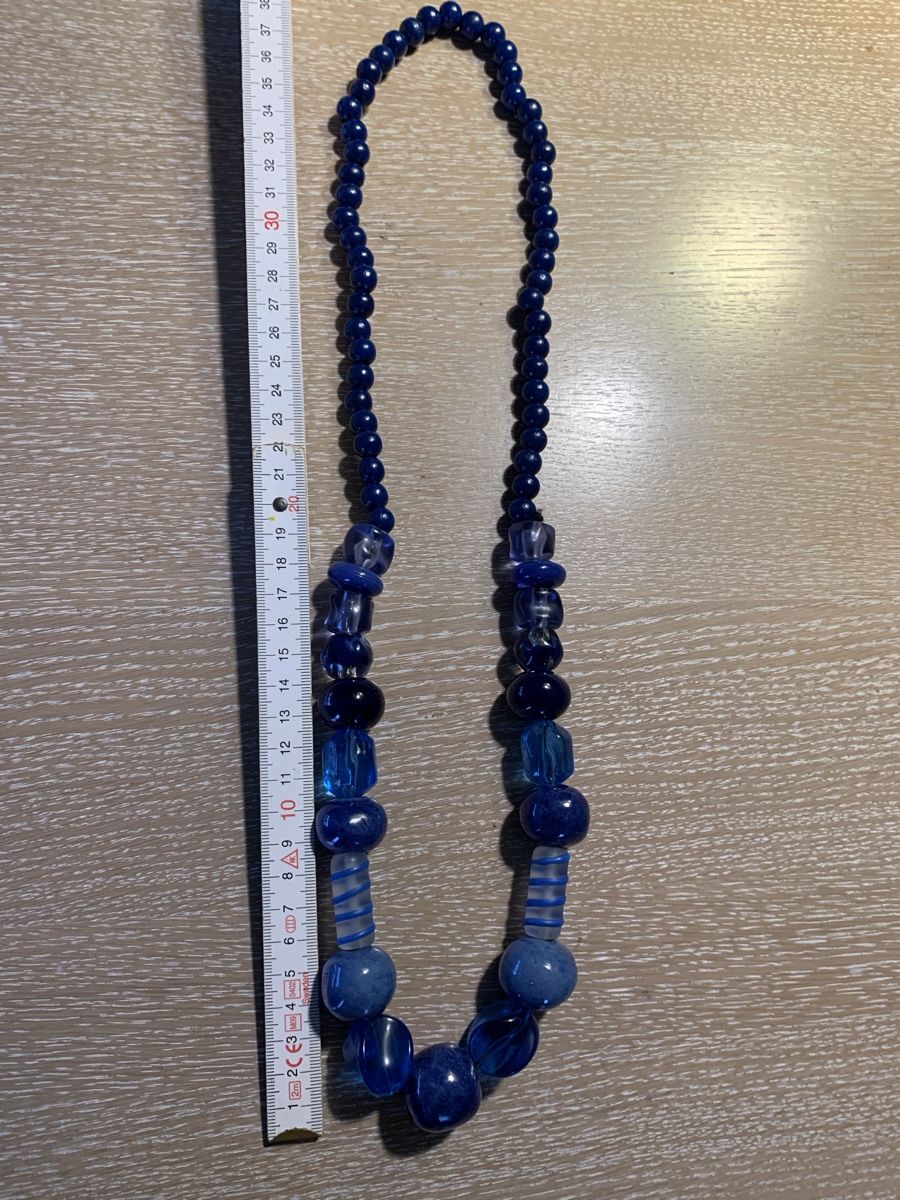 Catenine: Blaue Murano-Glasperlenkette, Hingucker! – Nuovo (secondo la descrizione) da Schönenwerd venduto da simca04 2
