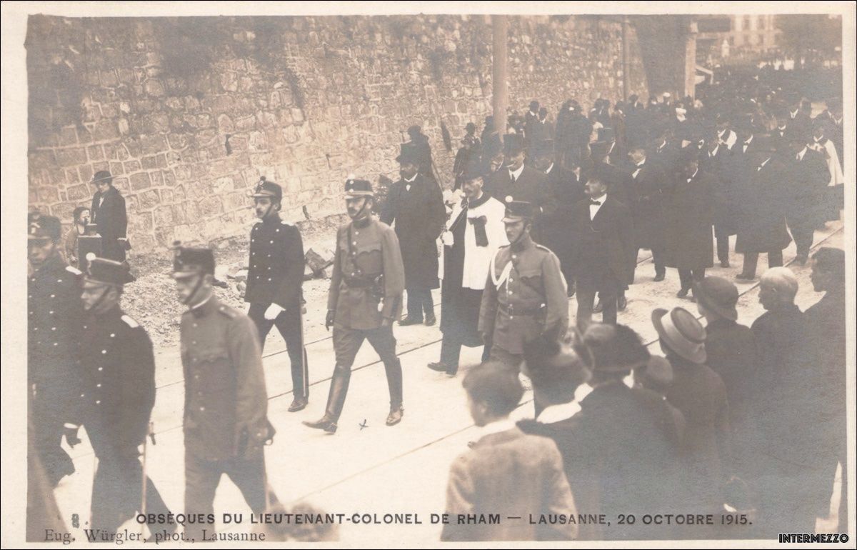 Cartoline postali: Begräbnis Colonel de Rham Lausanne – Usato da Basel venduto da intermezzo12