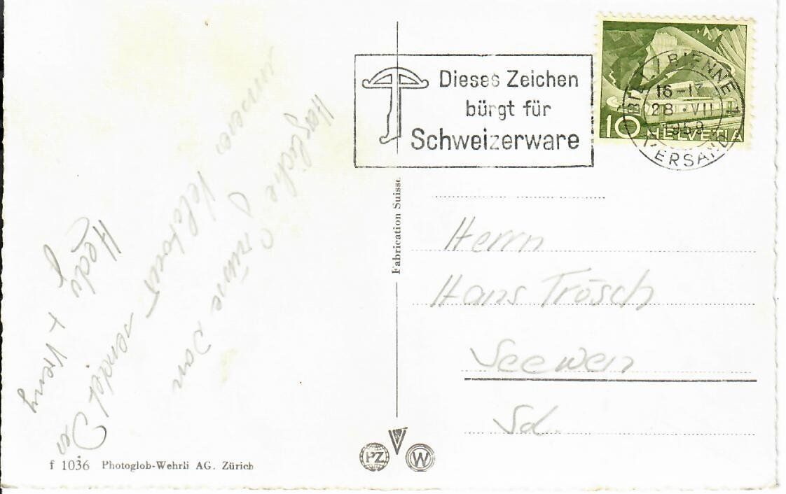 Cartoline postali: Biel - Strandbad 1959 – Usato da Hochdorf venduto da Ziegel-16 1