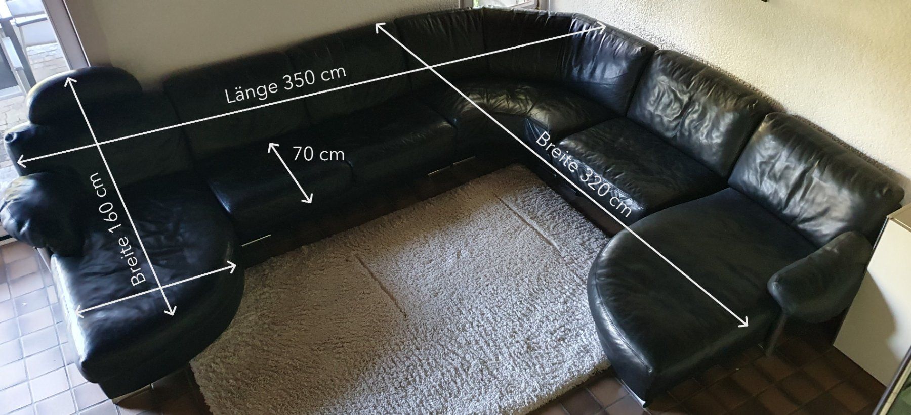 Sofas: Ledersofa in Schwarz – Gebraucht aus Mühlethurnen von RoRy3127