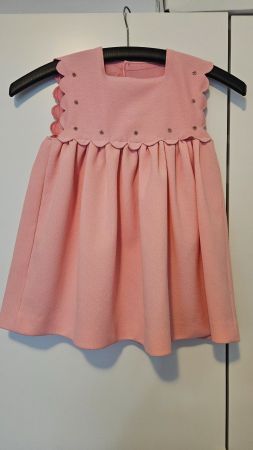 Vestito rosa da cerimonia realizzato su misura (3/4 anni)