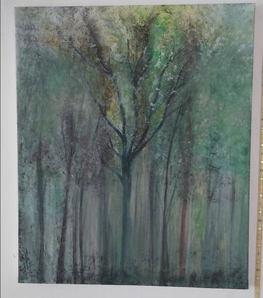 Dipinti: Gemälde "Wald" Herbstfarben,handmade, 46×55 – Nuovo (secondo la descrizione) da Riehen venduto da Steinbock1970 1