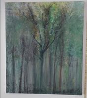 Gemälde "Wald" Herbstfarben,handmade, 46×55