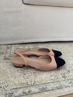 Slick Back Shoes in Beige and Black size 40