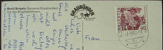 Ansichtskarten: BRIGELS BREIL Surselva – Gebraucht aus Jona von philajona 1
