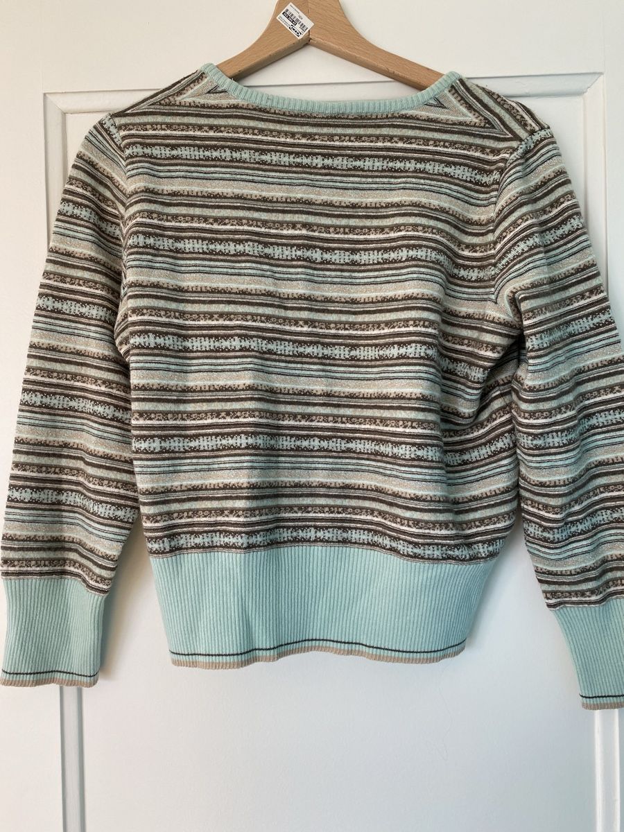 Maglioni & Felpe: Teal, Mint, Knit Jumper. Striped. Size S. Wool – Nuovo (secondo la descrizione) da Zürich venduto da oci_qh9f 6