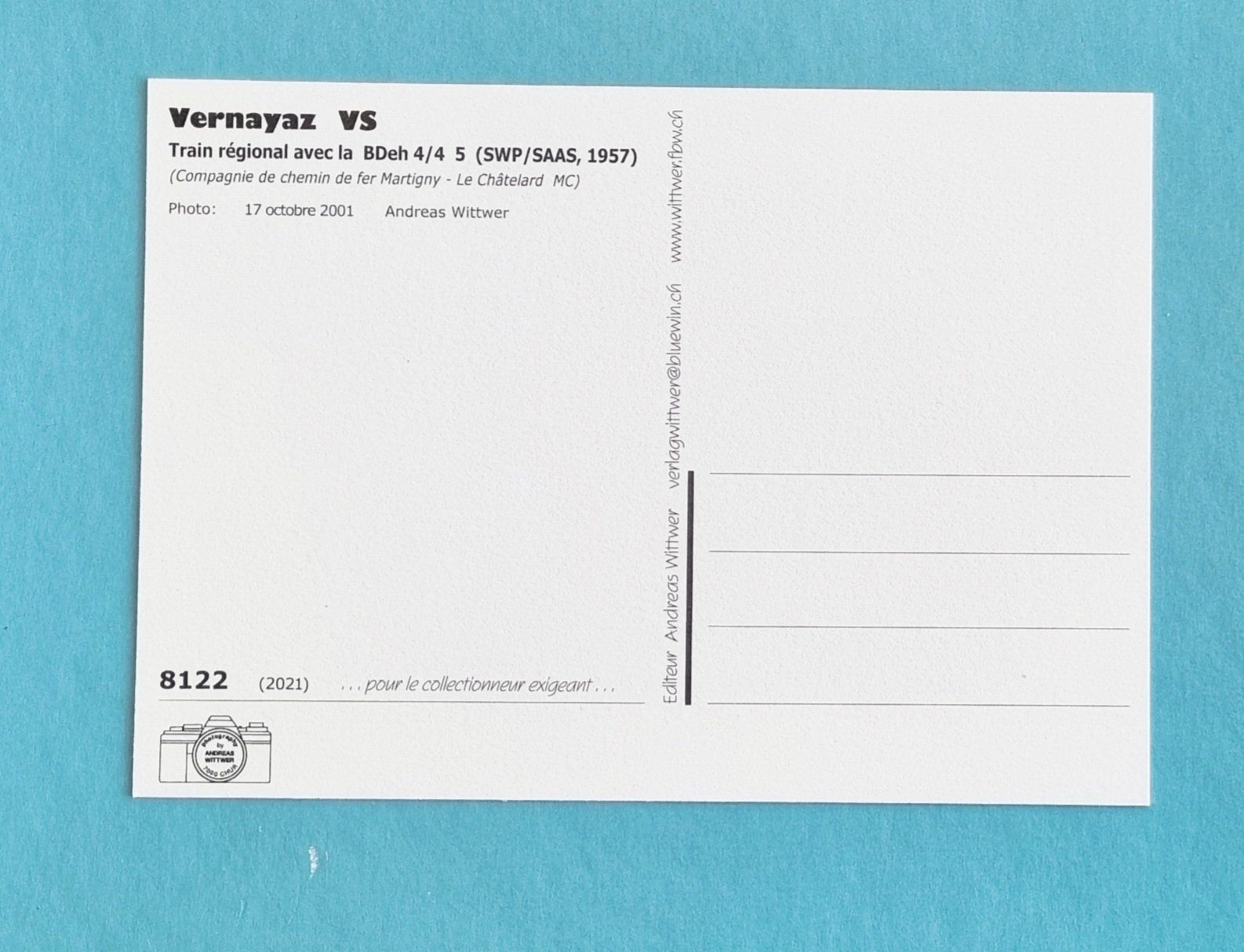 Cartes postales: Vernayaz - Train Regional - Chemin de Fer Martigny-Chatelard – D'occasion à Rothrist par RROENK 1