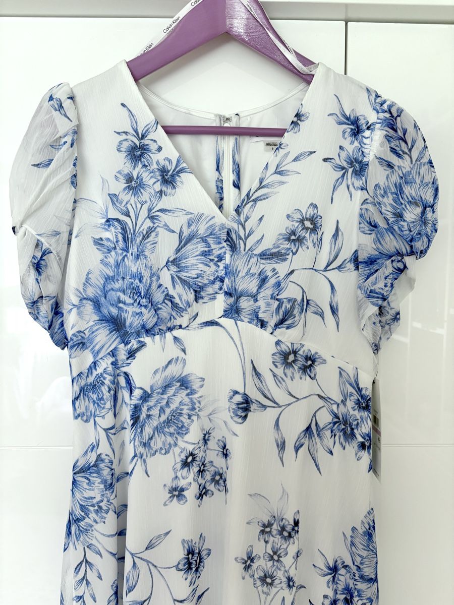 Calvin Klein Vestiti: Calvin Klein - White and blue dress – Nuovo e nell'imballaggio originale da Tagelswangen venduto da fireiceprincess 2