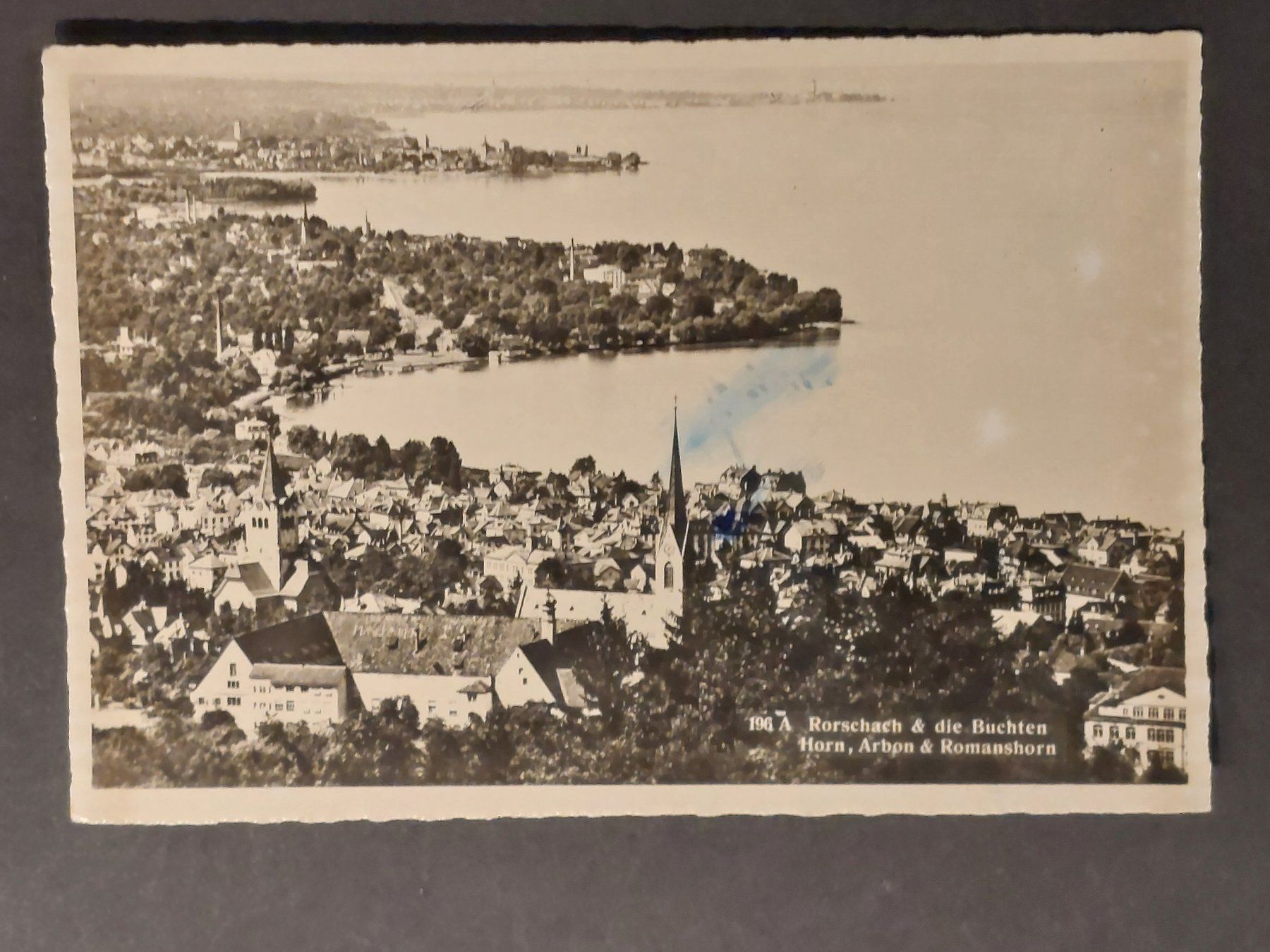 Cartoline postali: Rorschach Luftaufnahme 1945 – Usato da Obfelden venduto da Funke2