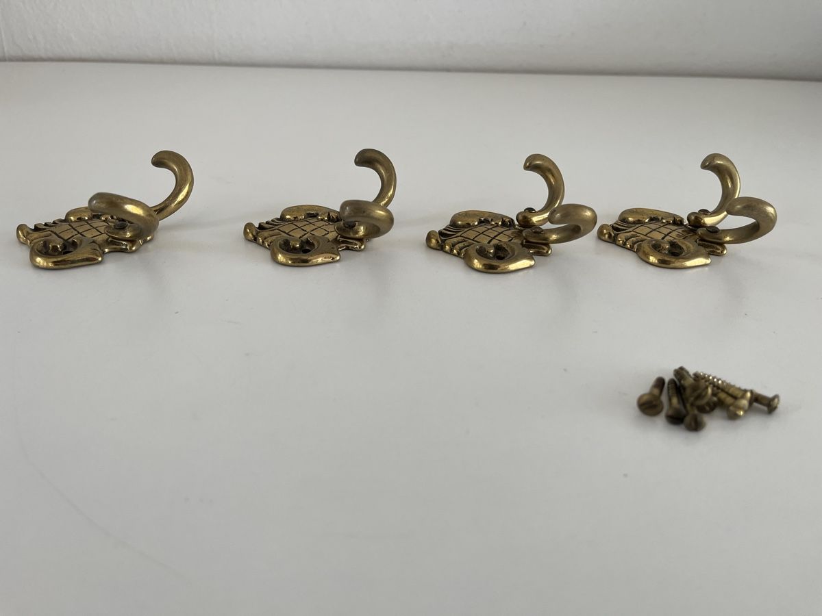 Quincaillerie: 4 Stk. Doppelhaken aus Messing – D'occasion à Wetzikon ZH par seli03 5