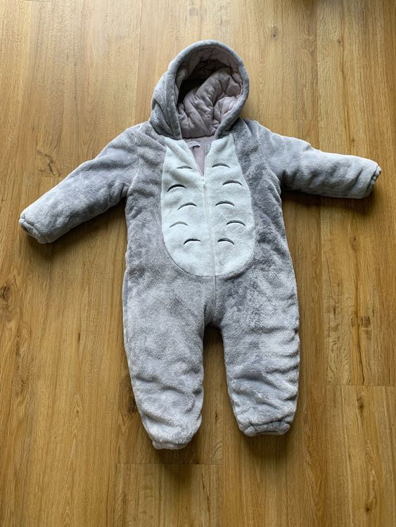 Baby Bär Strampler Overall - Fleece Kuschelanzug Mit Kapuze