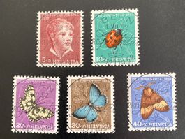 Satz Pro Juventute 1952 mit Ersttag Vollstempel