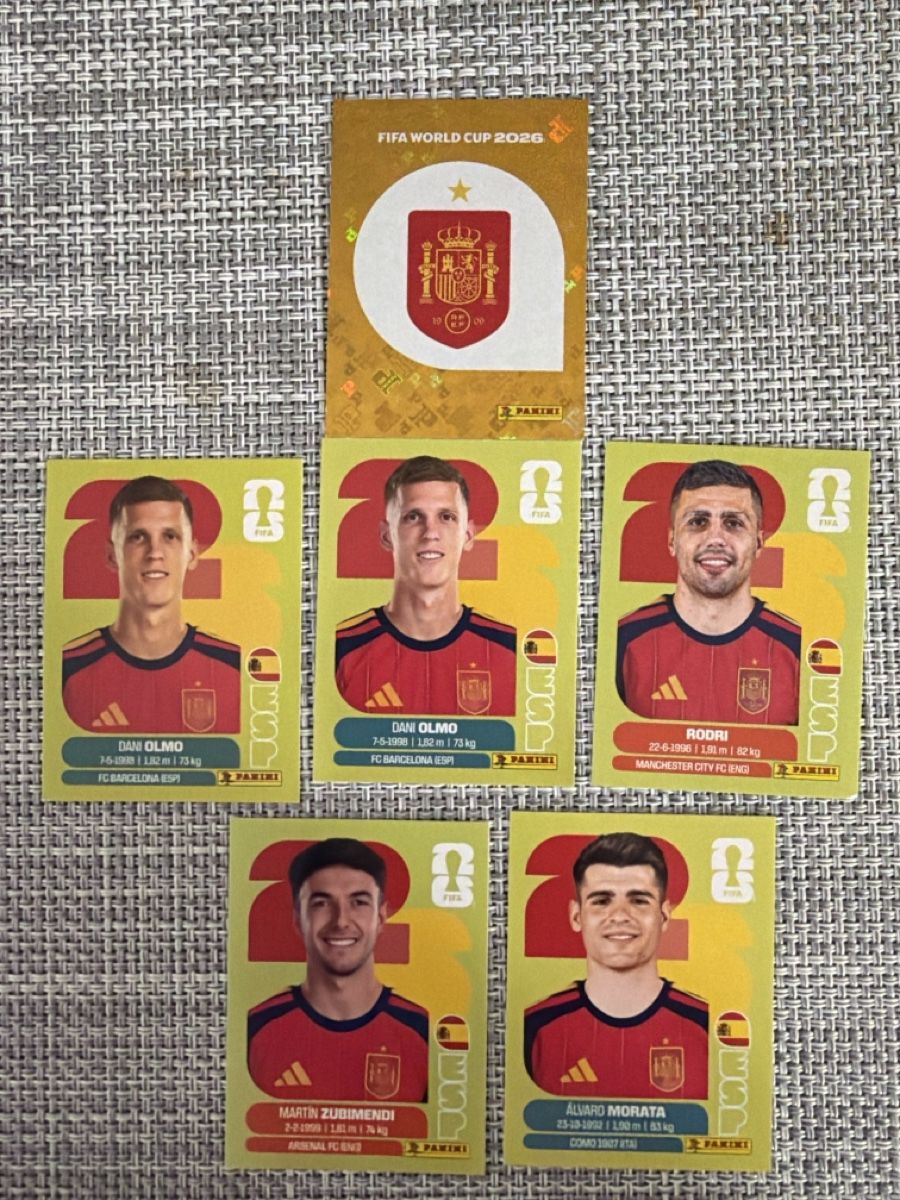 Panini Album: FIFA World Cup 2026 Panini Stickers Spain Set 6 pcs – Usato da Zug venduto da Rokina
