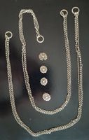 Silber-Trachtenschmuck, 4 Göllerhaften, 2x3-fach Göllerkette