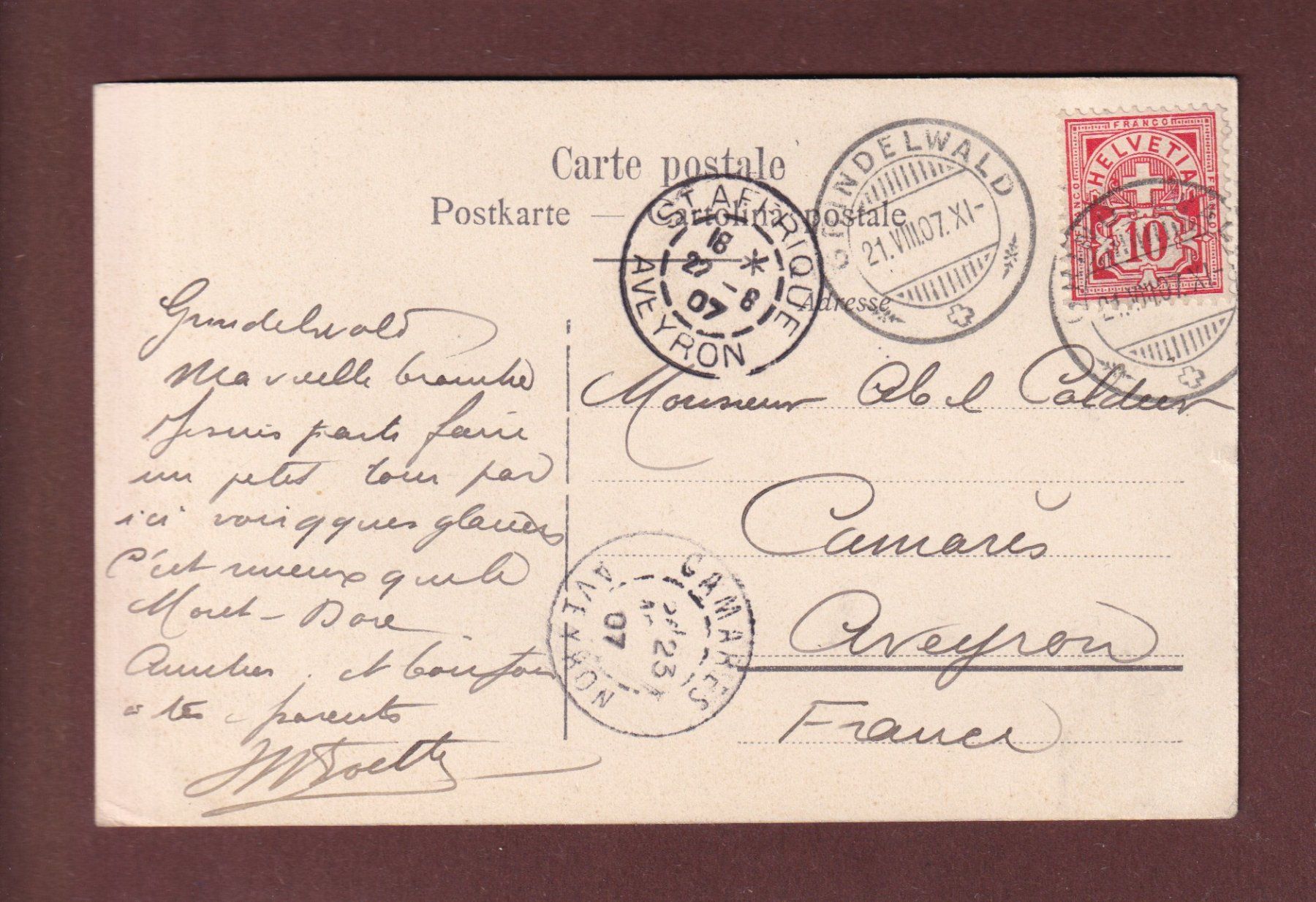 Cartes postales: GRINDELWALD - Gletscherbesteigung - 1907 – D'occasion à Pully par nicecards-shop 1