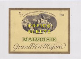 Etikette - Malvoisie "Grand Vin Majorie" 1962 /bd