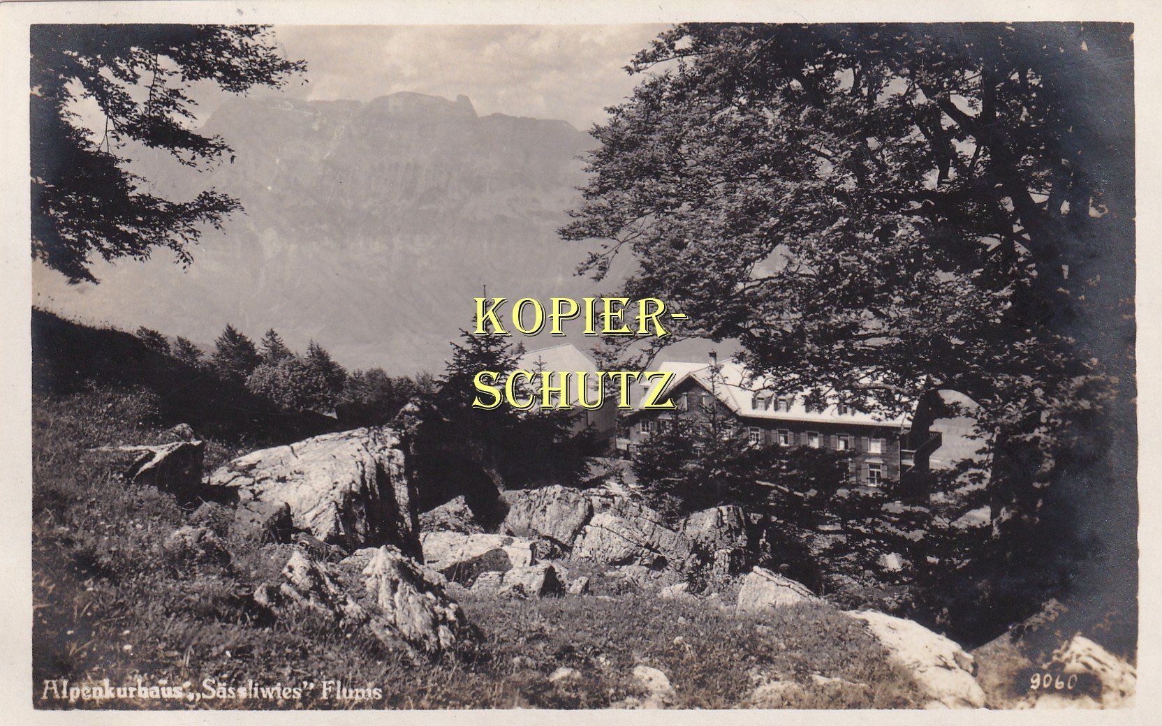 Cartoline postali: Flums - Alpenkurhaus "Sässliwies" /bb – Usato da Hombrechtikon venduto da Rudolf07