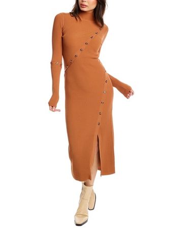 Nicholas Ribbed Knit Midi Dress [Rrp $431]