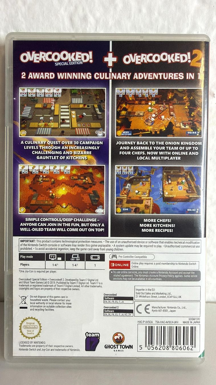 Spiele: Nintendo Switch Spiel: Overcooked Special Edition+2, Top – Gebraucht aus Ehrendingen von lax21 1