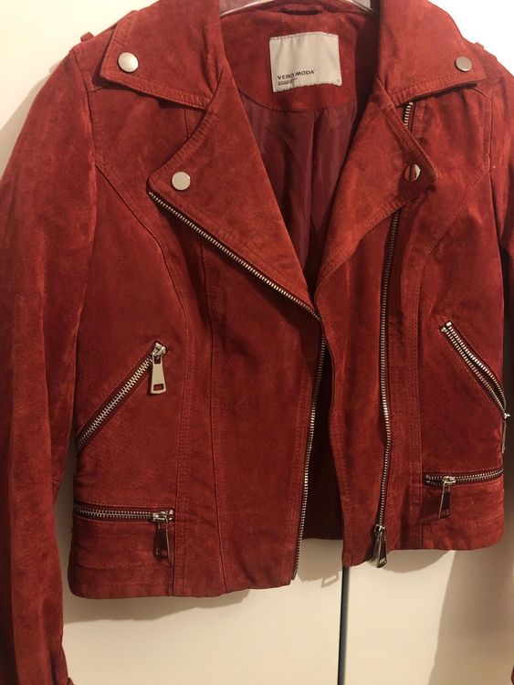 Vero Moda Leder Jacke rot (Neu (gemäss Beschreibung)) in Zürich