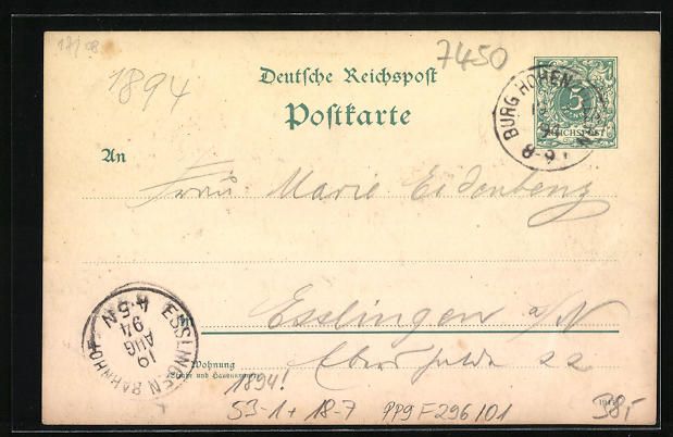 Cancelleria postale: Vorläufer-Lithographie Hohenzollern, 18 – Usato da Berlin venduto da bartko-reher 1