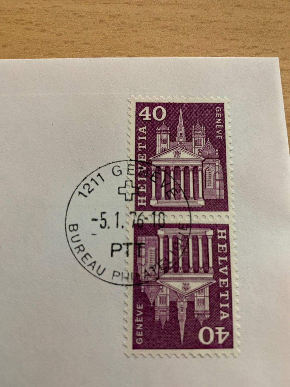 Tutti i francobolli: PTT Ersttagsbrief Genf St. Pierre 5.1.1976 – Usato da Ibach venduto da lisch3 2