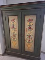 Antiker Schrank, Bauernschrank, Bauernmalerei, unikat