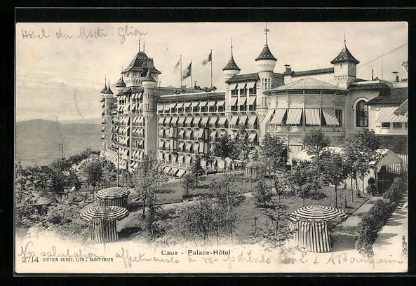 Cartoline postali: AK Caux, Palace-Hotel, 1904 – Usato da Berlin venduto da bartko-reher