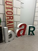 Bar-Buchstaben, Metall, Vintage-Look, Leuchtbuchstaben