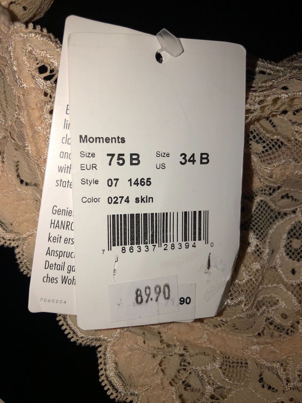Hanro Altra biancheria intima: BH HANRO 75b neu – Nuovo (secondo la descrizione) da Dornach venduto da samuti 1