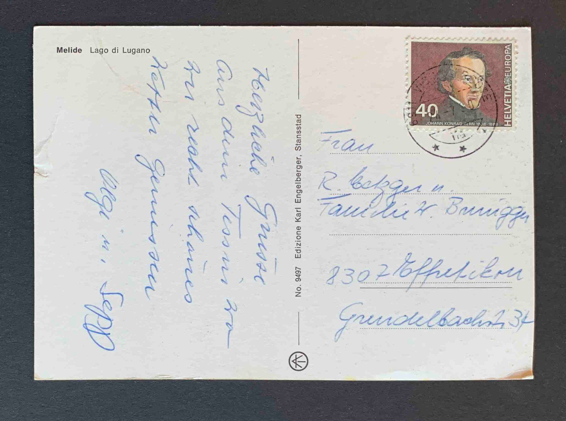 Cartes postales: AK Melide Lago di Lugano – D'occasion à Goldau par artelier1 1