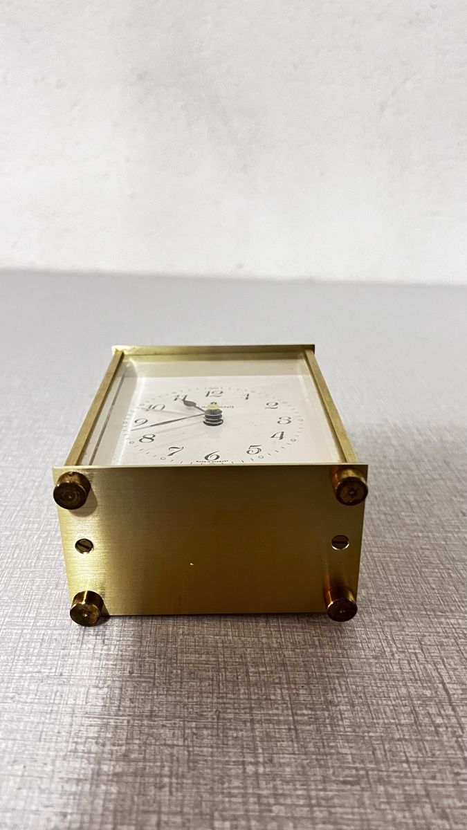 Uhren: Junghans Quartz Wecker, Messing Optik – Gebraucht aus Madiswil von SWISS_49.B 3