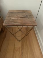 Beistelltisch Holz mit Metallgestell guter Zustand