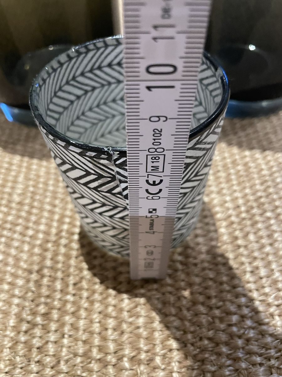Tutte le decorazioni: 5 Windlichter Set schwarz gemustert Glas gebraucht – Usato da uitikon waldegg venduto da allesmussraus123 2
