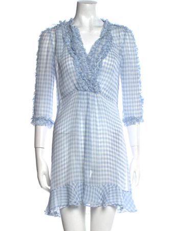 The Kooples Seidenkleid Vichy Muster, Gr. S, Top Zustand