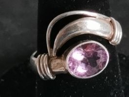 Damen Silber Ring mit Amethyst