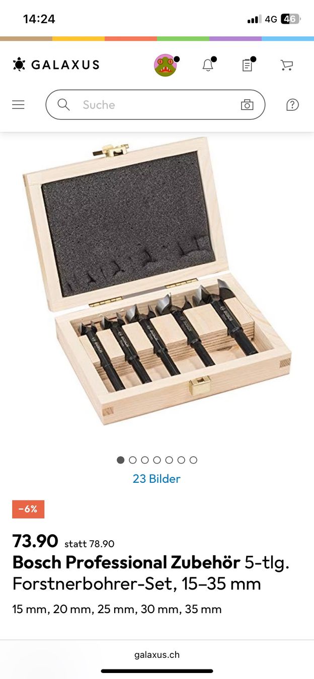 Bosch Alle Werkzeuge: Forstnerbohrer Set von Bosch / mit 5 Bohrern – Gebraucht aus Herzogenbuchsee von Christen3 4
