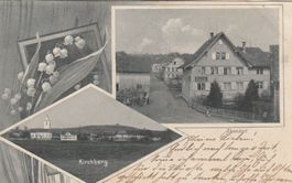 Postkarte Thun Dorf und Kirchberg mit Briefmarke 1905